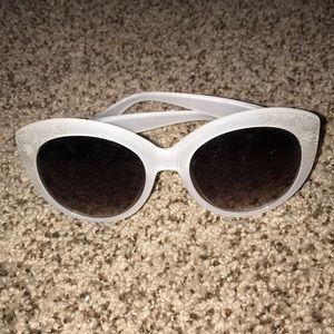 Cute white cat eye sunglasses